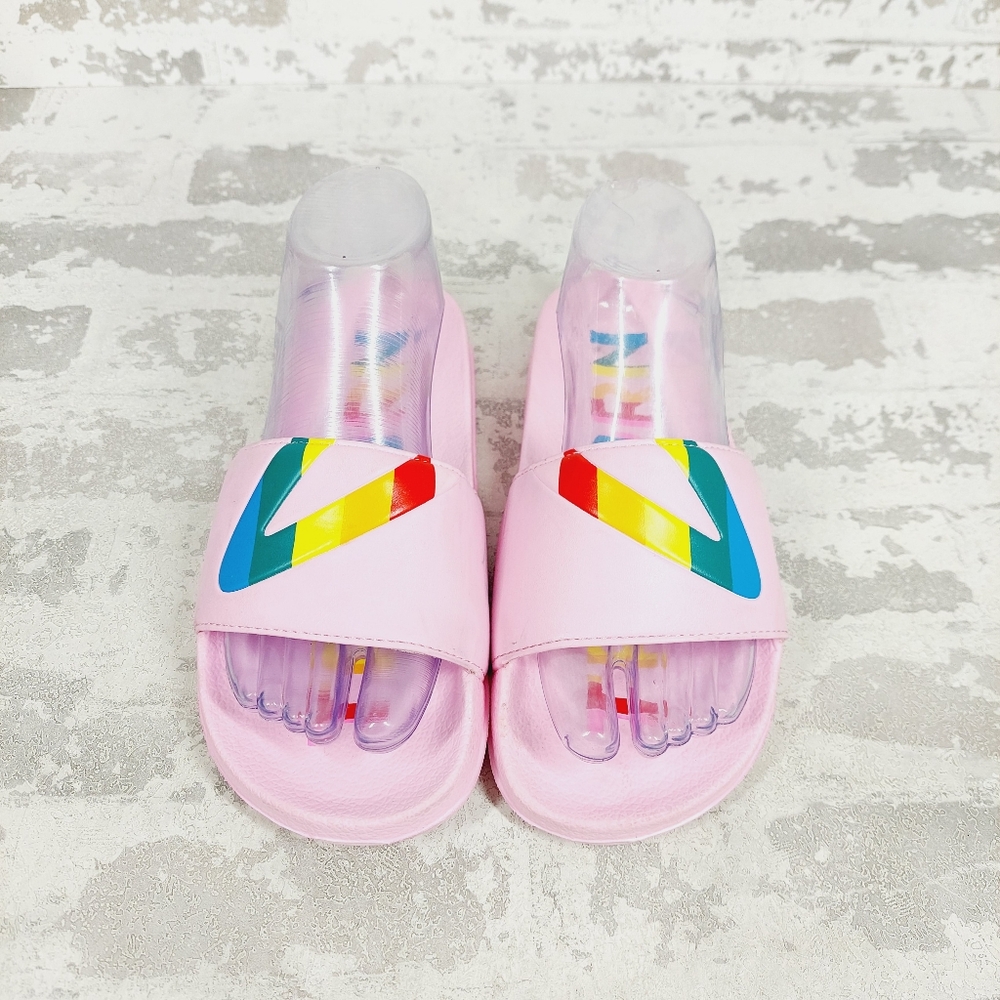 NEW Tretorn Tragrant Slide In White/Rainbow Sandals i271